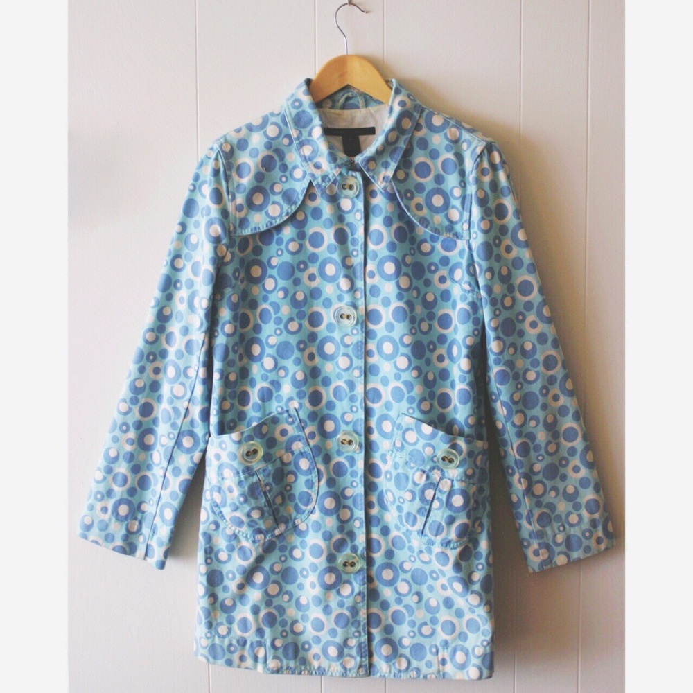 Vintage Marc Jacobs 60s inspired Mod Print Trench Coat